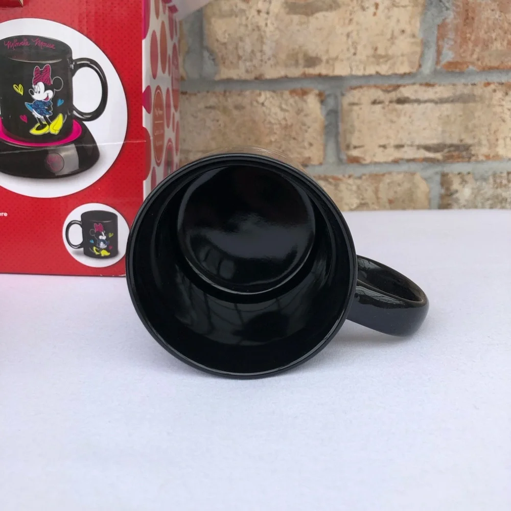 Disney Classic Minnie Mouse Set Electric Coffee‎ Mug Warmer & Ceramic Coffee Mug